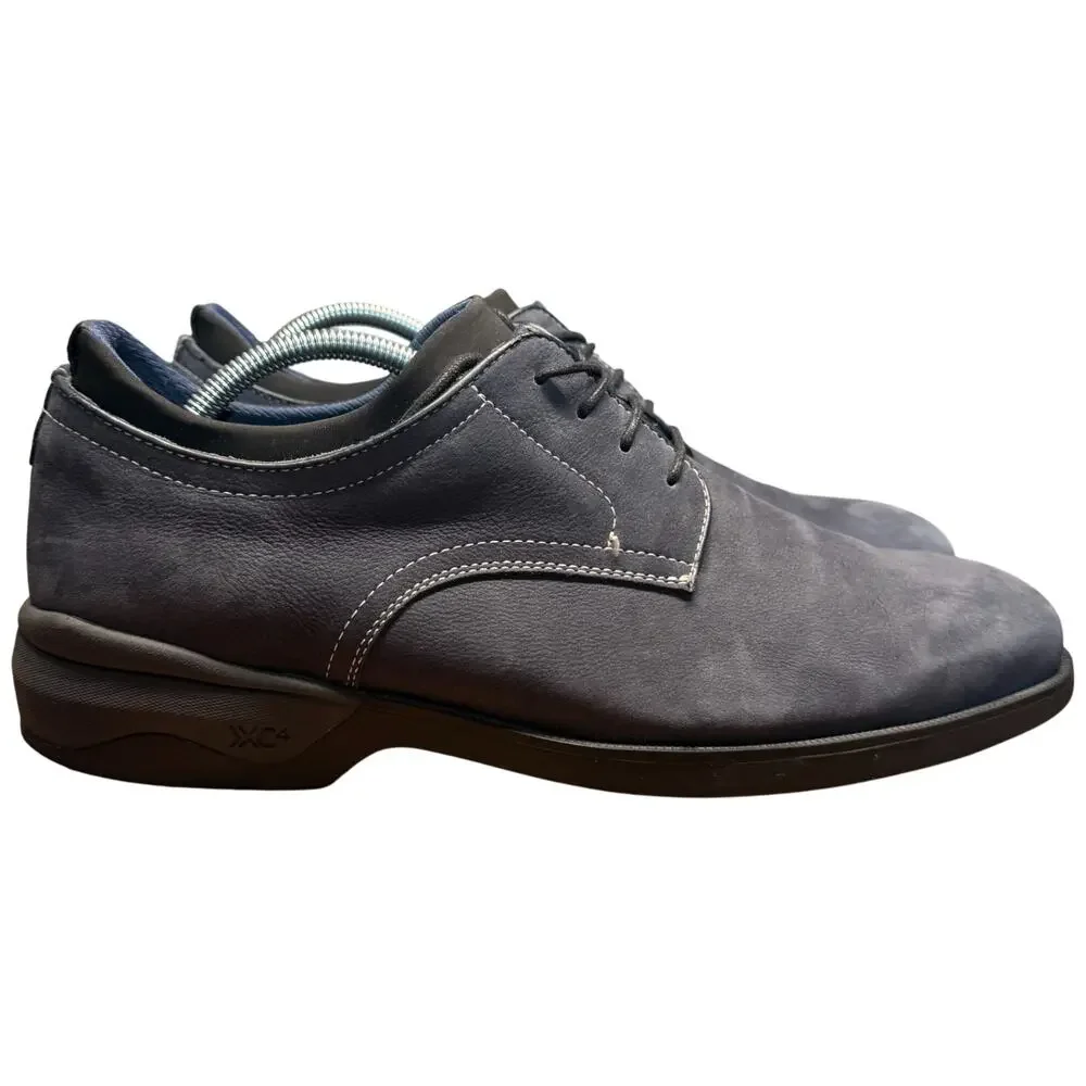 JOHNSTON & MURPHY XC4 Elkins Plain Toe Men's 10M Dual Width Navy Suede Shoes - Picture 6 of 13